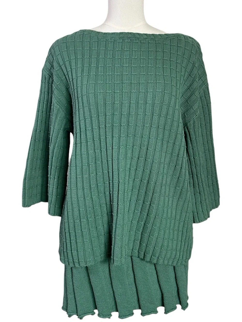 Free People Kenzie Sweater Skirt Set in Frosty Spruce Green NWT Size Small - Picture 6 of 12